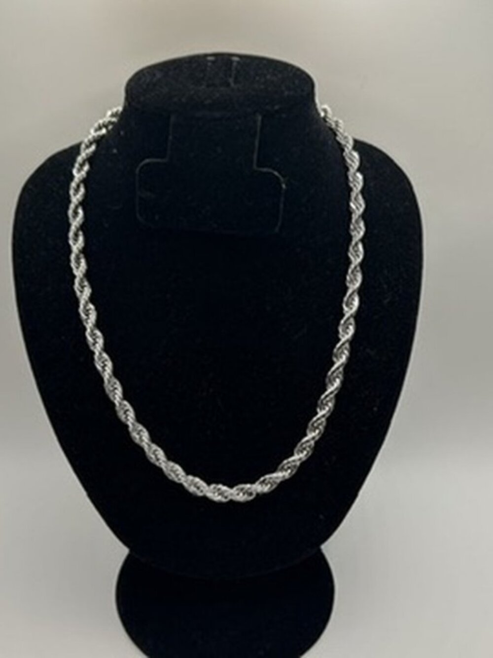 Mens 6mm Rope Chain Real Silver 24 Inch Plated Hip Hop Solid Heavy Durable Link